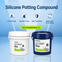 Compuesto de encapsulado electrónico, gel dieléctrico de silicona transparente, ultra suave, Shore O -50~200 ° C CC1002T