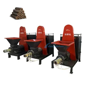 Extrusora automática de briquetes de combustível de biomassa para economia de energia, máquina de briquetagem de serragem e casca de amendoim para venda