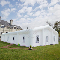 Tente Gonflable Blanche Portable pour Fête et Mariage, Élégant Chapiteau pour Événements, Boîtes de Nuit et Publicité