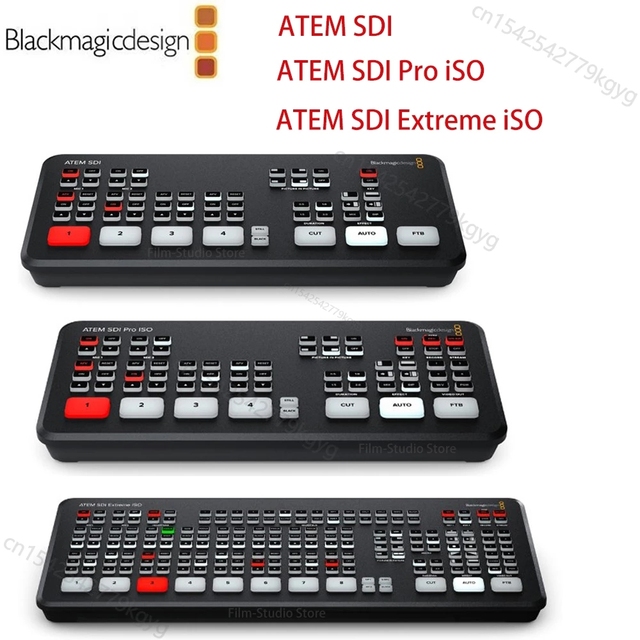 Blackmagic Design BMD ATEM SDI Pro IOS Extreme IOS Media Ideo Switcher Audio Mixer Green Screen for Live Streaming Recording
