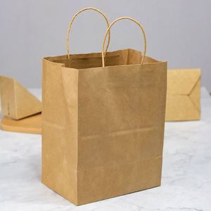 Durable White Kraft Paper with Cotton Strip Top Fold Design for Daily Use Paper Bags - Product Image 2