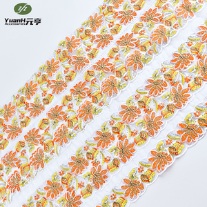 Bordure en dentelle d'organza soluble dans l'eau de haute qualité, sexy, multicolore, avec strass, broderie, 3 ensembles, hotfix, <span class=keywords><strong>DMC</strong></span>, pour robe - Product Image 4