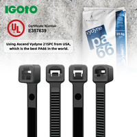 Attaches de câbles en nylon 66 robustes, personnalisables avec logo, homologuées UL, fabriquées par IGOTO