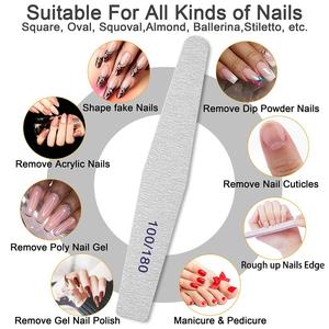 Lime à ongles réutilisable double face lavable, lime à ongles portable en émeri pour manucure gel et acrylique - Product Image 4