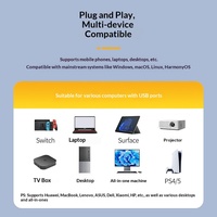 Adaptateur USB vers RJ45 Gigabit Ethernet Type-C vers RJ45 1000 Mbps sans pilote, prend en charge la charge PD pour ordinateur portable et téléphone portable