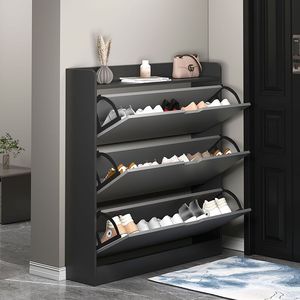 Le moins cher économique moderne simple pointe type de seau ultra-mince stockage de chaussures armoire en bois porte de ménage dans une <span class=keywords><strong>petite</strong></span> armoire à chaussures - Product Image 3