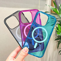 Coque arrière transparente antichoc pour femmes pour iPhone 14 Pro Max coloré Fundas Para Celular Electroplate