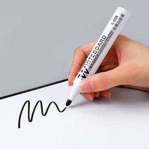 Marqueurs pour tableau blanc pour le bureau et l'école, <span class=keywords><strong>encre</strong></span> effaçable à l'air, couleurs bleu/noir/rouge, pointe pinceau de 2 mm, non toxique et résistant à la <span class=keywords><strong>d</strong></span>écoloration - Product Image 6