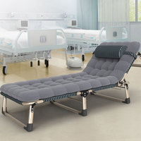 Lit pliant en métal robuste et multifonctionnel avec matelas, double ou simple, pour bureau, hôtel, adulte.