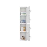 Casier métallique à 4 niveaux, armoire de rangement en acier verrouillable à 4 portes, casier vertical à compartiments individuels pour salle de sport et salle des employés