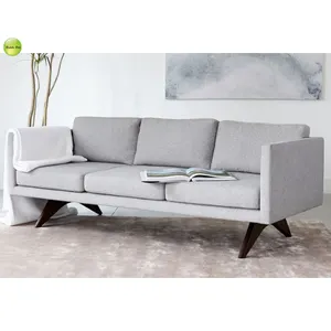 Modern customized minimalist Italian luxury living room fabric sofa small home 3 seat from Shenzhen sofa factory