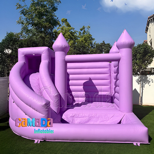 Trẻ em và người lớn Inflatable Trắng Bounce House thiết kế mới trắng Bounce House với Slide Bounce + House + Trắng - Product Image 5