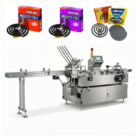 Machine d'emballage horizontale pour spirales anti-moustiques avec système automatique de pulvérisation de colle thermofusible