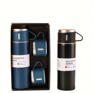 Nouvelle tasse isotherme en acier inoxydable 304, double couvercle, coffret cadeau portable, pratique pour le bureau, disponible en gros - Product Image 1