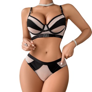 High Quality Lingerie Femme Romantic Mesh See-Through Fashionable Hanging Neck Lingeries <b>Sexy</b> Women <b>Set</b> - Product Image 1