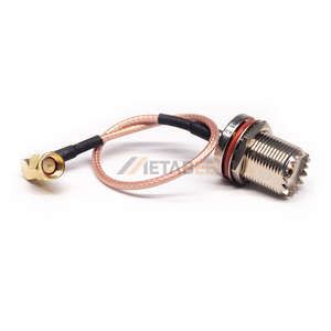 Connecteur de câble UHF mâle vers SMA RG58 femelle PL259 SO239 coudé à <span class=keywords><strong>90</strong></span> degrés SO-239 - Product Image 3