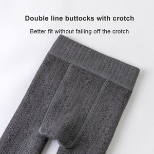 <span class=keywords><strong>Medias</strong></span> de una pieza cálidas de invierno para <span class=keywords><strong>niñas</strong></span>, mallas térmicas con forro polar grueso, pantimedias de punto blanco, calcetines de bebé al por mayor - Product Image 4