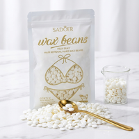 Cire dépilatoire naturelle et biologique SADOER en grains, 100g en sachet, saveurs personnalisées pour le corps, les mains et les jambes, OEM, tous types de peau, marque privée