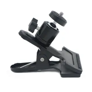 Camera flash clip Holder Clamp on Tripod Light Stand Rod quick clip with ball head for Studio Flash Reflector Backdrop DSLR