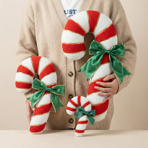 Wholesale Christmas Candy <strong>Cane</strong> <strong>Plush</strong> Toys Colorful Stripes Christmas Pillows Stuffed Animals Toys for Children's Gifts - Product Image 4