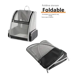 Kedi ve küçük köpek taşınabilir nefes katlanabilir 600D + naylon evcil hayvan taşıyıcı sırt çantası açık - Product Image 3