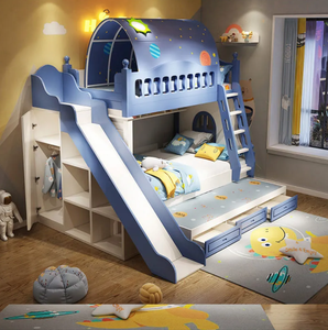 <span class=keywords><strong>Lit</strong></span> superposé en bois massif rose Princess Tree House <span class=keywords><strong>pour</strong></span> filles avec toboggan et escalier, tiroirs <span class=keywords><strong>de</strong></span> rangement <span class=keywords><strong>pour</strong></span> la chambre des enfants - Product Image 3