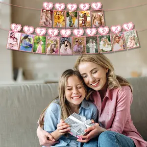 Feliz Día de la madre carta papel Banners bandera guirnalda para cumpleaños Día DE LA MADRE fiesta telón de fondo decoración foto Props suministros