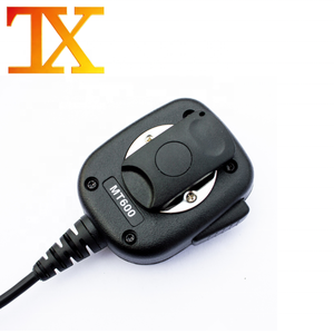 High Sensitivity ECM <b>Speaker</b> Mic MT600 with PTT Coiled Cord Aviation Connector for Two Way Radio - Product Image 2