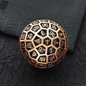 Merrycoo Tùy Chỉnh D & D Nhựa 100 Hai Mặt D60 D20 Dnd RPG Dungeons Và Dragons Quá Khổ Đa Diện Rồng Hollow D100 Kim Loại Dice <span class=keywords><strong>Set</strong></span> - Product Image 5