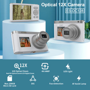 מצלמת וידאו דיגיטלית קומפקטית עם עדשה נשלפת בעלת זום אופטי X6, מסך כפול, ייצוב תמונה, וידאו 4K וצילום ברזולוציית 64 מגה פיקסל - Product Image 2