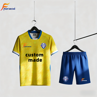 Uniformes de football personnalisés à séchage rapide, respirants, antibactériens, grande taille, unisexes, pour adultes, imprimés par transfert thermique, manches courtes, sport