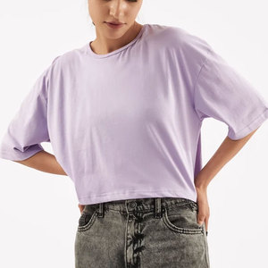 เสื้อยืดครอปท็อปฤดูร้อนสำหรับผู้หญิง แขนสั้นน้ำหนักเบา สวมใส่สบาย ลำลอง ใส่ได้ทุกวัน เสื้อครอปท็อปสำหรับผู้หญิง - Product Image 2
