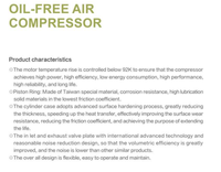 Compresseur d'air à piston silencieux sans huile portable JB JBW-2850D-2P 220V/380V avec garantie d'un an pour l'entretien et la réparation de véhicules