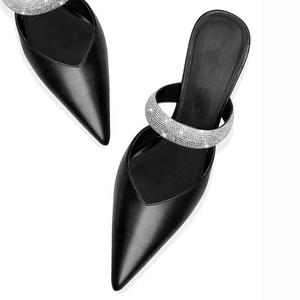 Custom Style Women's Diamonds Strap Sandals Pointed Toe High Silver Wedge Heels Stiletto on Dress <b>Pumps</b> Shoes - Product Image 6