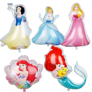 DJTSN Authorized Princess party supplies large princess foil balloons for baby shower girl party decorations kids gifts