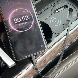 Station d'accueil pour voiture Vtear, double chargeur sans fil rétractable 15W, accessoires intérieurs décoratifs pour <span class=keywords><strong>Audi</strong></span> A8 4H 2010-2017 - Product Image 4