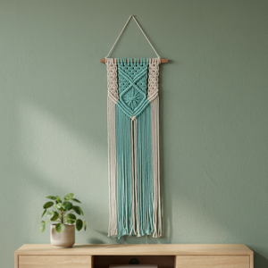 Bohemian Design Cotton Cord Wall Hanging Sustainable Home Garden Decor for Diwali Anniversary Easter - Product Image 3