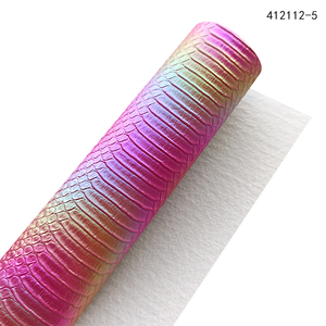 <span class=keywords><strong>Python</strong></span> da rắn dập nổi kim loại cầu vồng PU giả da bông trở lại để làm túi giày trang trí bông tai thủ công Áo - Product Image 3