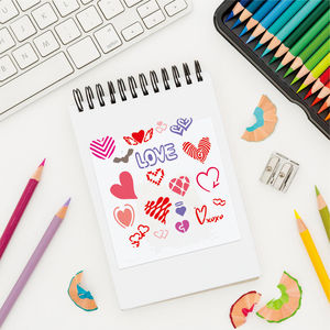8 pochoirs en forme de cœur pour la <span class=keywords><strong>peinture</strong></span>, pochoirs de 5,9 pouces pour le bois, le <span class=keywords><strong>tissu</strong></span>, les cartes, la <span class=keywords><strong>peinture</strong></span> murale, les meubles, la décoration de la maison - Product Image 3