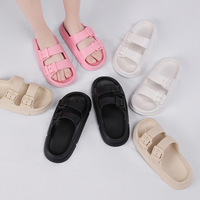 Sandales légères et ajustables en double EVA, antidérapantes pour plateformes, souples et très élastiques, tendance mode intérieure