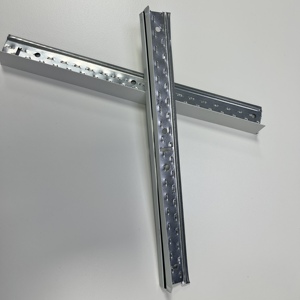 Composants de grille de <span class=keywords><strong>plafond</strong></span> au design moderne : Cadre de grille suspendue en T, profilés en T principal, profilés en T transversal et profilés d'angle mural pour la décoration intérieure des plafonds - Product Image 1