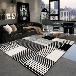 <span class=keywords><strong>Tappeto</strong></span> <span class=keywords><strong>Moderno</strong></span> per Soggiorno con Design Contemporaneo, in Poliestere Sottile, Antimacchia e Antiscivolo con Base in Lattice - Product Image 6