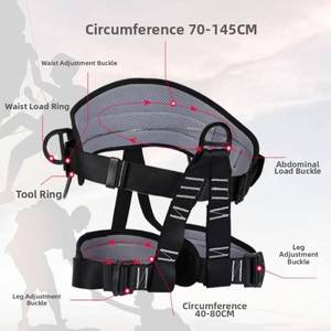 Cinto de Segurança para Escalada ao Ar Livre, Proteção Contra Quedas, Marca Hexin, Capacidade de Peso de 200kg em Liga de Alumínio - Product Image 6
