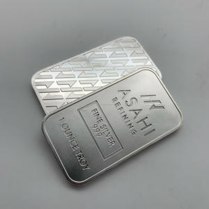 非磁性銀メッキ亜鉛合金 1トロイオンス コレクターズブルリオンバー - Product Image 4