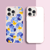 Nouvelles Coques de Téléphone Personnalisées en TPU 2D par Sublimation, Colorées, avec Doublure Intérieure Floquée pour iPhone 16, 16 Pro, 17, 17 Pro