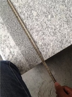 G602 Weiß-Grauer Granit Treppen, Granitstufen mit Rutschfestigkeit, Rillen, Abgerundete Kanten, Tritte, Granit-Treppenhaus, Setzstufen