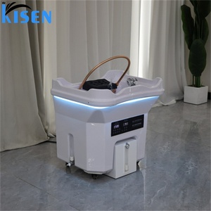 เครื่องสปาผมสไตล์ยุโรป Kisen รุ่น Bac Zen-flow สำหรับร้านเสริมสวย ดีไซน์ไร้ท่อ พร้อมถังเก็บน้ำร้อน 2 ถัง - Product Image 2