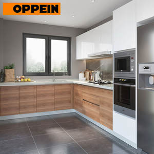 Guangzhou ithalat Modern tasarım melamin mutfak dolabı özel küçük iç dolap mobilyası lavabo musluğu menteşe çekmece slayt - Product Image 1