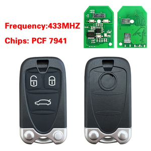 Llave Inteligente de Repuesto para Alfa Romeo, Llave Plegable con Control Remoto de 3 Botones, 433MHz, PCF7941, Programable - Product Image 1