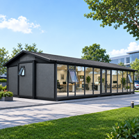 Maison modulaire préfabriquée de luxe avec 2 chambres, 1 salle de bain, bureau extensible, maison conteneur, maisons modulaires